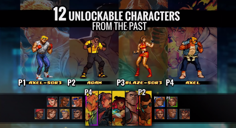 Streets of Rage 4 Retro Characters