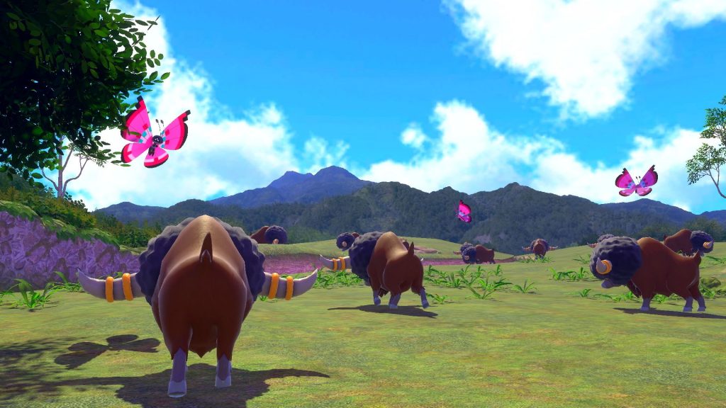 New Pokemon Snap - A heard of Tauros roams the open plains.