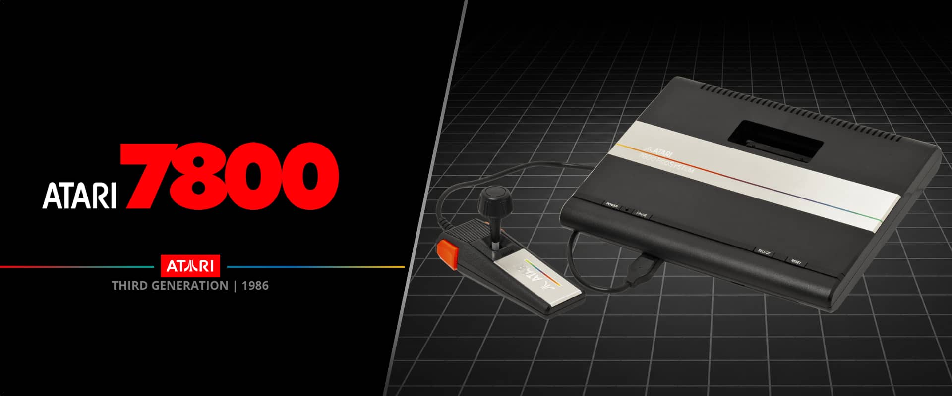 Atari 7800 console banner