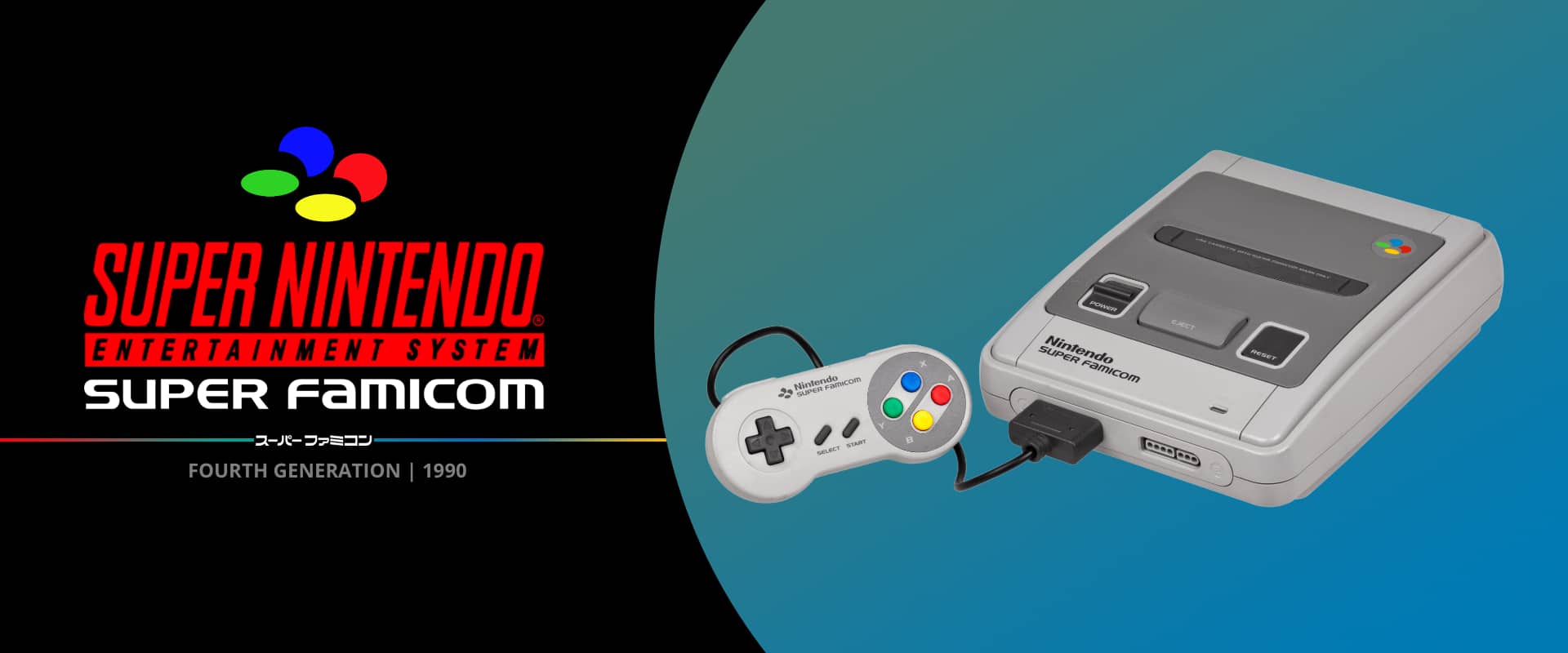 Super Nintendo console banner