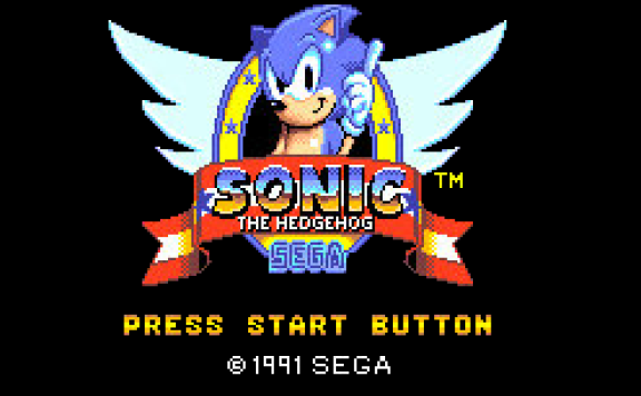 Sonic the Hedgehog - Master System Title Screen