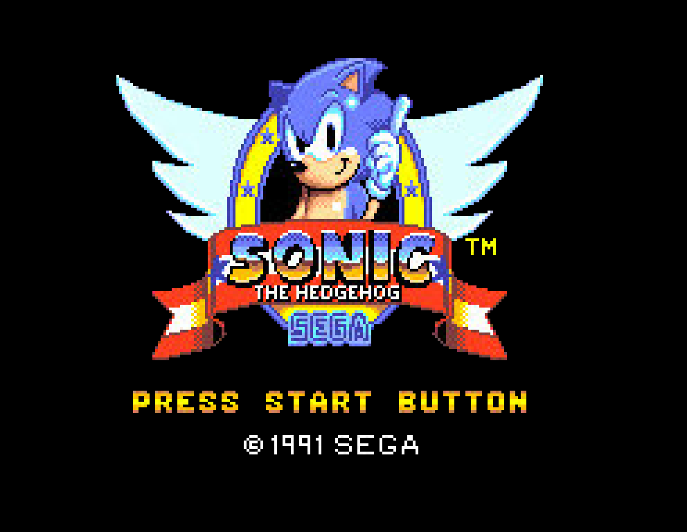 Sonic the Hedgehog - Master System Title Screen